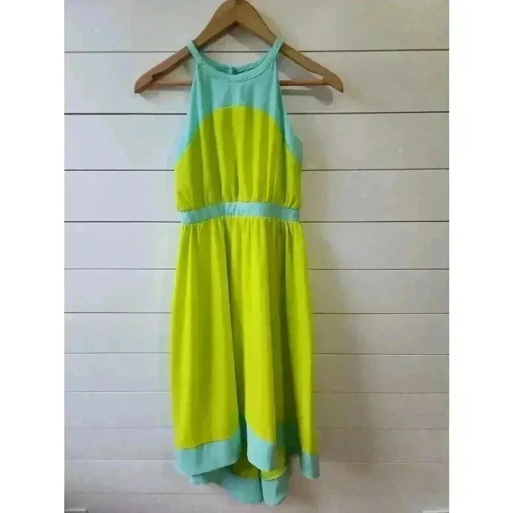 GB Girls Size 10 Blue and Green Summer Midi Dress
